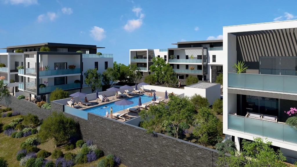 Résidence Perles d’Ô, Béziers — piscine, 3 bâtiments, livraison T2 2026